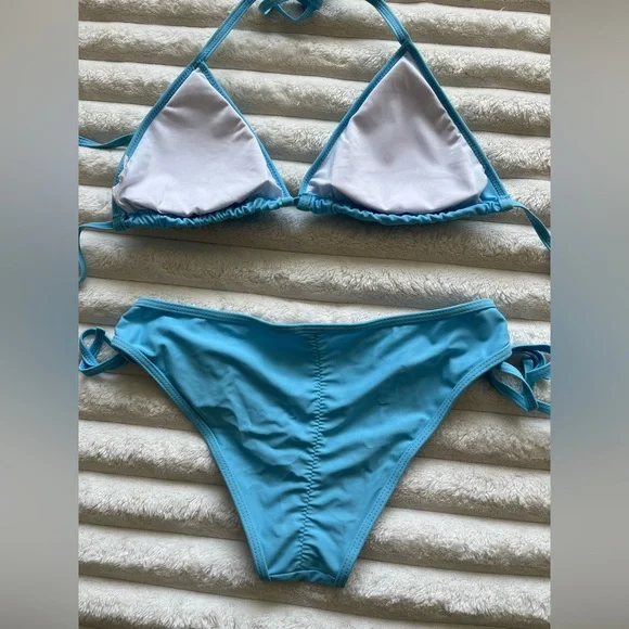 String Halter Top Triangle Bikini Set! - Picture 8 of 8